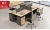 Import Simple staff desk combination panel table and chair office furniture from China