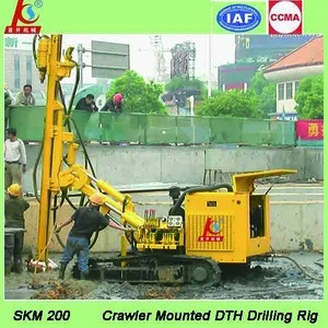 SKM200 hydraulic crawler DTH rock and mine drilling rig