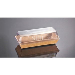 SL P203, Eco Friendly Disposable Kraft Paper Container / Takeout Sushi, Sandwich and Hotdog, Food Grade Kraft Paper Container