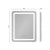 Small apartment hotel bath mirror with dimmable led light touch sensor