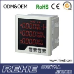 Smart three phase digital multifunction ampere volt power energy meter with RS485