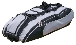 Softball Baseball Bat Wheeled Sports Bags with Silver Black
