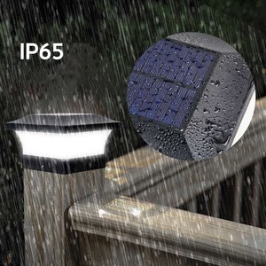 Solar Post Lights Outdoor IP65 Waterproof LED Post Garden Lights for 4*4ft Square Black Landscape Post Lamp for Fence Patio