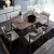 Import Solid burlywood top surface modern design home furniture general use dining table set from China