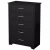 Import Solid wood cheap wholesale furniture french black 5 drawer dresser from China