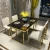 Import Space saving  marble restaurant dining tables sets with 6 chair from China