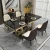 Space saving  marble restaurant dining tables sets with 6 chair