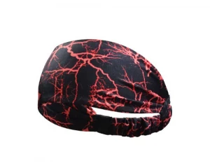 Sports Equipment Nylon Lightning Camouflage Pattern Stretch Hairband Sports Yoga Basketball Unisex Headband