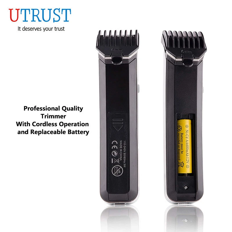 Stainless Steel Blade Rechargeable  Cordless Hair Trimmer Electric Beard Hair Clipper