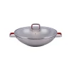 Stainless Steel cookware wok with silicone handles