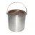 Import Stainless Steel Double Wall Ice Bucket with Brass Lid and Tong from India