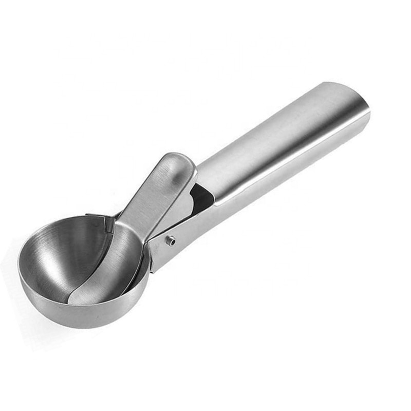 Stainless Steel Kitchen Accessories Gadgets 2020 Scooper Cookies Ball Solid Spoon Ice Cream Scoop With Comfortable Trigger