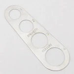 Stainless Steel Kitchen Pasta Measuring Tools with 4 Serving Portion Control Pasta Ruler