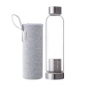 stainless steel lid and infuser glass water bottle with tea infuser