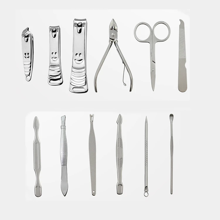 Stainless Steel Scissor 12pcs Nail Tool Kit Pedicure Manicure Set