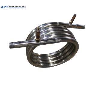 steel coaxial heat exchanger for marine heat pump condenser