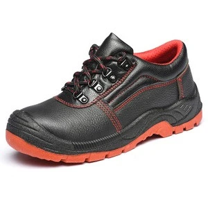 Stylish safety shoes with leather upper and PU soles