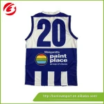 sublimation sleeveless training rugby jersey AFL
