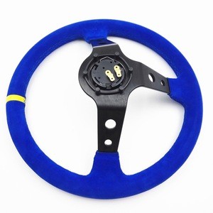 Suede deep dish steering wheel for car TM-SW-010