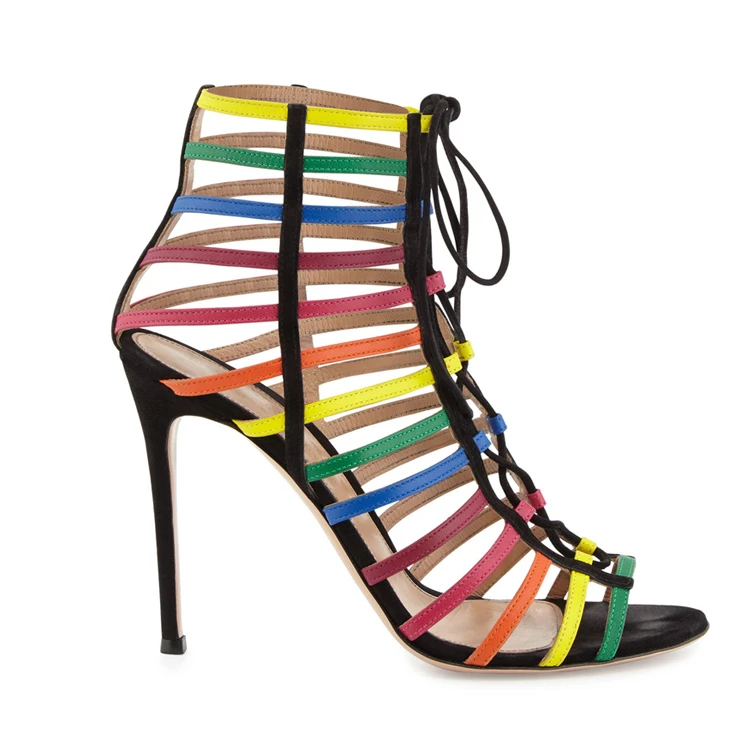 Summer colourful high heels for women sandals 2021designer sandals women famous brands Custom wholesale