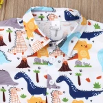 Summer wear baby boy short sleeved top T-shirt Dinosaur pants and shorts 2 sets