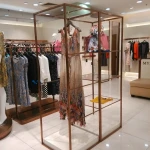 Supermarket Bronzed Color Metal Display Shelf Clothing Display Rack