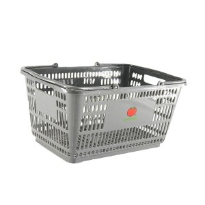 Supermarket plastic trolly mini retail plastic carry grocery shopping basket with handles