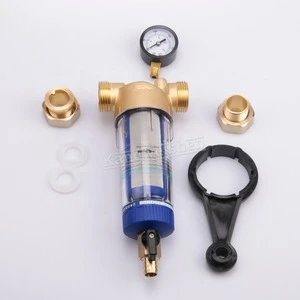 Tap Water Purifier Pre Water Filter for Home with Pressure Gauge