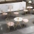 Import Tea Shop Table And Chair Combination Snack Fast Food Cafe Table And Chair Modern Simple Web Celebrity Hamburger Commercial Booth from China