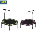 Techsport Trampoline  sales gymnastic indoor childrens jumping fitness techsport trampoline with handle