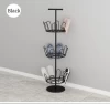 The balcony outdoor 3 tiers shelves Air drying Rotating storage slipper shoe display rack