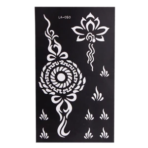 The Flower Design Art Tattoo Stencil Stickers For Girl