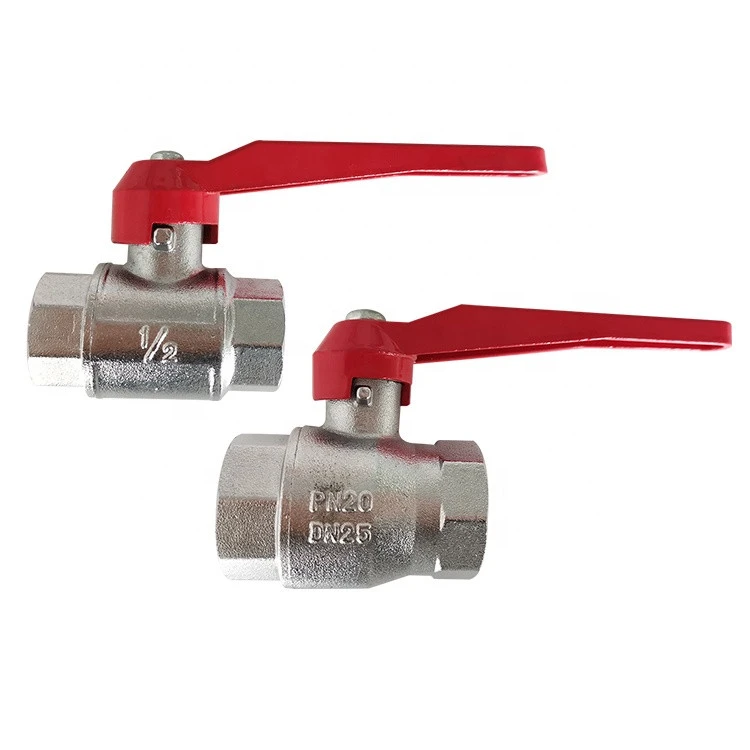 Thread Forged 1/2 brass stainless steel ball valve with handle