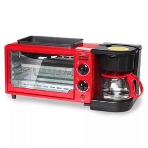Three-in-one breakfast machine coffee machine toaster home oven grill tray
