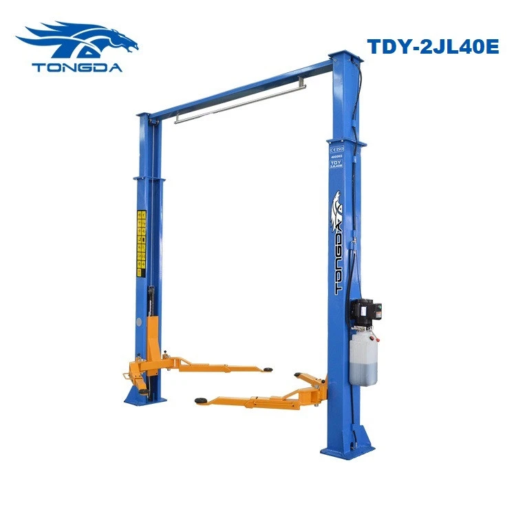 Tongda SUV Minivan vehicle lifter two post electric lock Hoist TDY 2JL40E low price 2 extend arm part car lift for sale