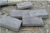 Top and bottom natural, Other sides saw cut cheap black paving stone cobble stone