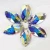 Import Top quality garment accessories cosmic shape AB color sew on glass rhinestone flatback glass stones from China