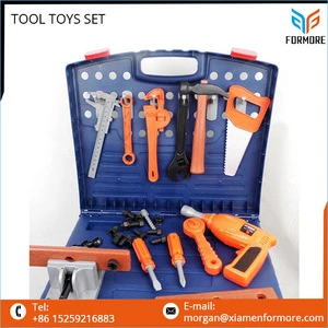 Top Quality Workshop Tool Set Toy With 12 Realistic Hanging Tools & Electric Drill