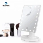 Touch switch led desktop vanity mirror with 360 degree adjustable ingenious