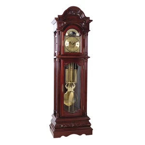 traditional design weight mechanical floor standing clock grandfather clock