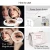 Travel of hand size pocket bag usb rechargeable led cosmetic mirror with a plane mirror and a 5X magnifying glass