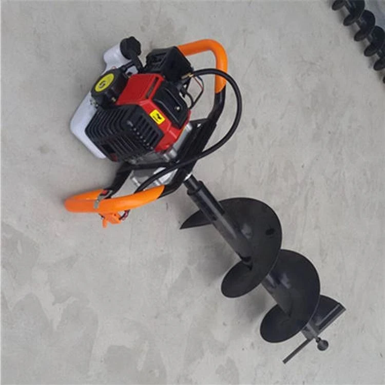 Tree planting digging machines 2 stroke manual ground hole drill 52cc earth auger