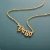 Import Trendy Solid Vintage Crystal Zodiac Personalized Necklace 18K Gold Plated Jewelry from China