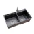 Import Undermount 60/40 Double Bowls Kitchen Sink Gunmetal Black Nano Brushed Finish Stainless Steel Handmade Sink from China