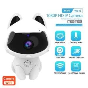 V380 Cat 1080P HD wireless WiFi camera HD night vision remote viewing two-way intercom push alarm baby pet monitor