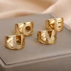 Versatile Fashion New Style Custom Inlaid Diamond 26 Letter Plated 18K Gold Copper Open Ring
