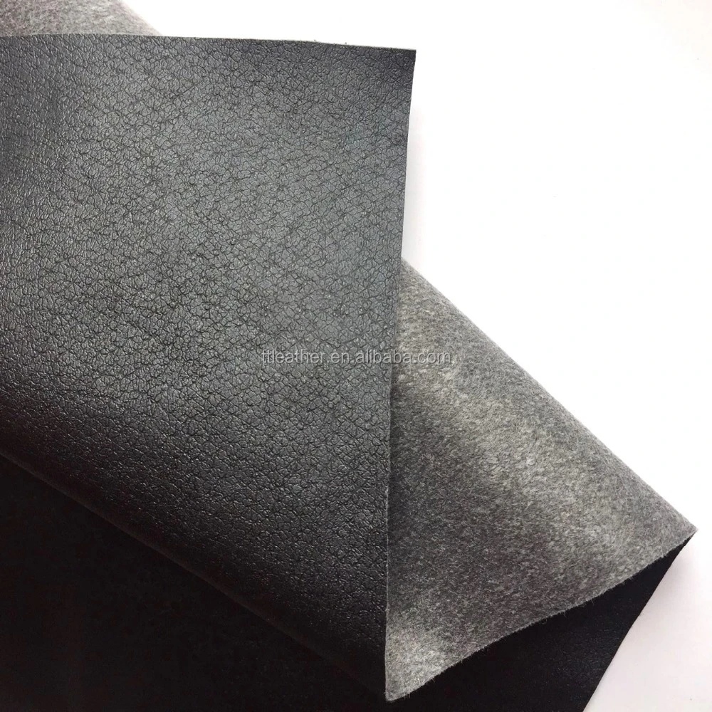 Very soft shoes pu lining leather materials with non woven backing