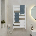 Wall-Mounted Carbon Fiber Heating Aluminum Radiator Towel Rail Shelf Bathroom Heated Towel Rack