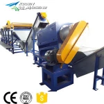 Waste plastic recycling line with crusher washing machine dewatering machine