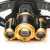 Import Waterproof Adjustable Focus 3 Heads Gold Color LED Headlamp T6 Zoomable LED Headlight from China